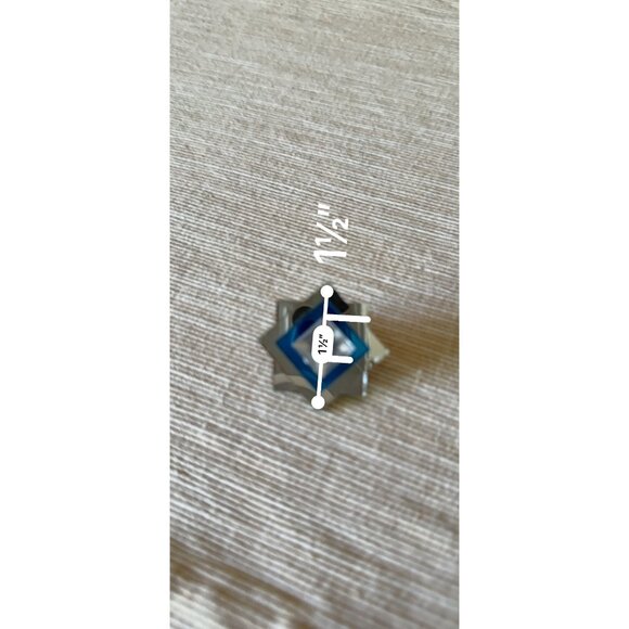 Vintage Geometric Brooch Pin With Blue & Clear Acrylic Layered Design Tiny - Picture 14 of 14